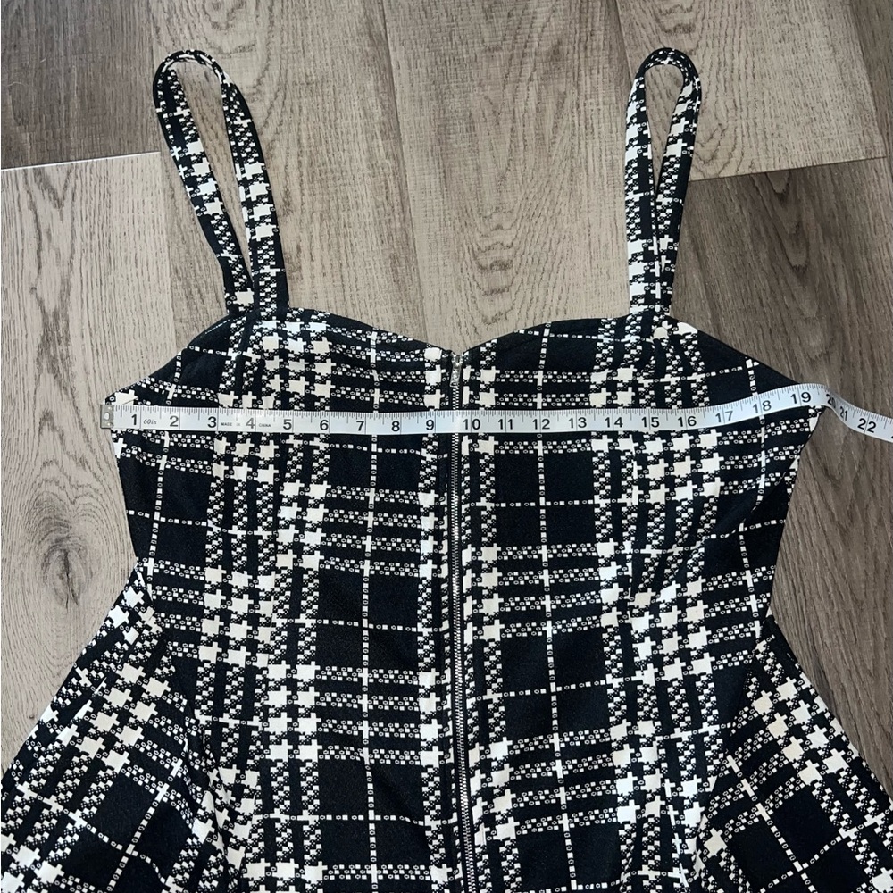 NWOT SHEIN Curve Black and White Plaid Women's Dress 3X - Picture 7 of 8